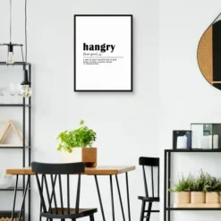 Wall Quotes & Signs-Kirkland's Home Hangry Definition Canvas Art Print White/Black