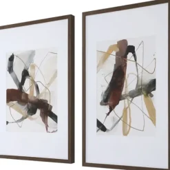 Framed Art-Kirkland's Home Harmonious Neutrals Framed Art Prints, Set Of 2 White/Tan/Black/Brown