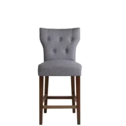 Bar Stools & Counter Height Stools-Kirkland's Home Harrison Tufted Counter Stool Gray