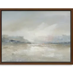 Framed Art-Kirkland's Home Hazy Horizon Framed Canvas Art Print Tan/Gray