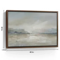 Framed Art-Kirkland's Home Hazy Horizon Framed Canvas Art Print Tan/Gray