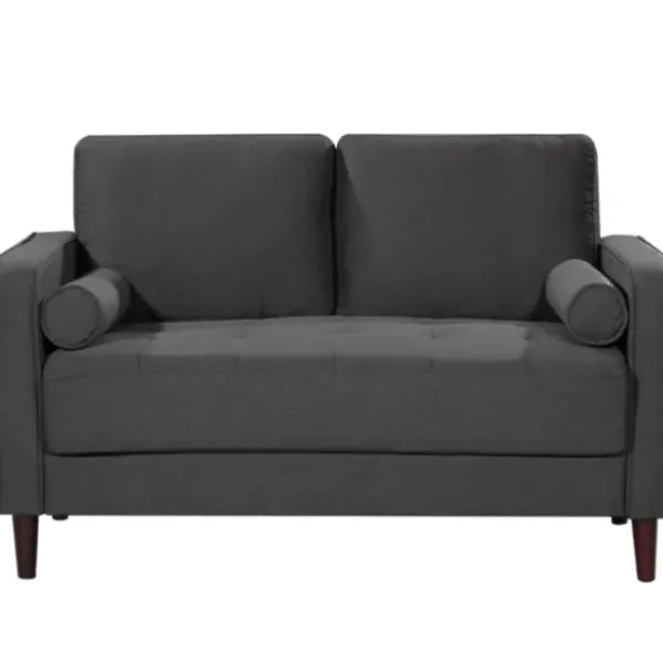Sofas & Loveseats-Kirkland's Home Heather Chelsea Modern Loveseat Gray