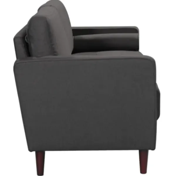 Sofas & Loveseats-Kirkland's Home Heather Chelsea Modern Loveseat Gray