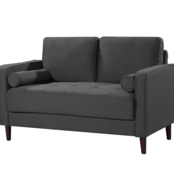 Sofas & Loveseats-Kirkland's Home Heather Chelsea Modern Loveseat Gray