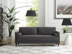 Sofas & Loveseats-Kirkland's Home Heather Chelsea Modern Sofa Gray