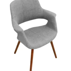Accent Chairs-Kirkland's Home Heather Open Back Midcentury Accent Chair Gray