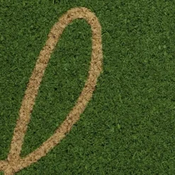 Doormats-Kirkland's Home Hello Cabana Stripe Coir Doormat Tan/Black/White
