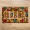 Doormats-Kirkland's Home Hello Floral Coir Doormat Multi
