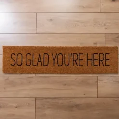 Doormats-Kirkland's Home Hello Goodbye Upside Down Doormat Tan/Black