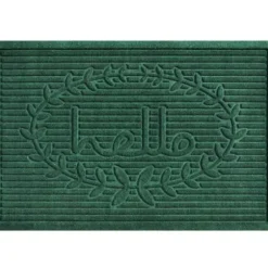 Doormats-Kirkland's Home Hello Ribbed Durable Doormat Gray