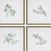 Framed Art-Kirkland's Home Herbs 4-Pc. Gold Framed Art Print Set Green