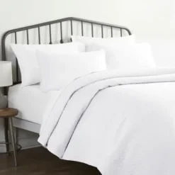 Bedspreads & Coverlets-Kirkland's Home Herringbone Quilted 3-Pc. King Coverlet Set White