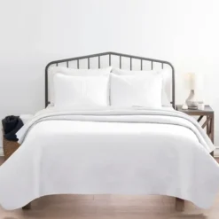 Bedspreads & Coverlets-Kirkland's Home Herringbone Quilted 3-Pc. Queen Coverlet Set White