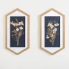 Framed Art-Kirkland's Home Hexagon Floral Framed Art Prints, Set Of 2 Blue