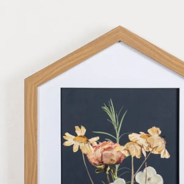 Framed Art-Kirkland's Home Hexagon Floral Framed Art Prints, Set Of 2 Blue