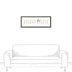 Wall Quotes & Signs-Kirkland's Home Hi Alphabet Framed Canvas Wall Plaque Black/White