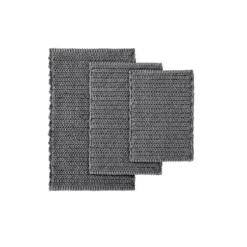 Bathroom Rugs-Kirkland's Home High Pile Marshmallow Bath Mat, 40 In. Gray