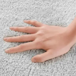 Bathroom Rugs-Kirkland's Home High Pile Marshmallow Bath Mat, 30 In. Gray