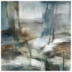 Canvas Art-Kirkland's Home High Tide Abstract Giclee Canvas Art Print White/Gray/Brown/Blue