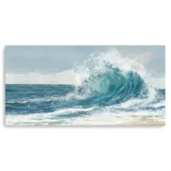 Canvas Art-Kirkland's Home High Waves Giclee Canvas Art Print Blue