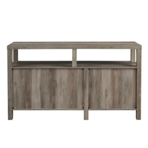 Tv Stands & Media Consoles-Kirkland's Home Highboy Barn Door Tv Stand Gray