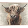 Framed Art-Kirkland's Home Highland Portrait Framed Canvas Art Print Brown