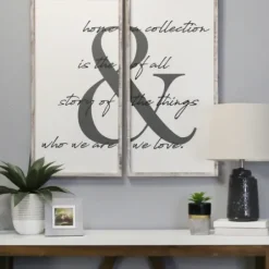 Wall Quotes & Signs-Kirkland's Home Home Is The Story Framed Wall Plaques, Set Of 2 Gray