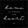 Wall Quotes & Signs-Kirkland's Home Home Is Where The Heart Is Canvas Wall Plaque Black/White