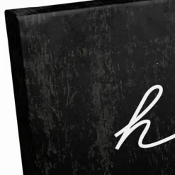 Wall Quotes & Signs-Kirkland's Home Home Is Where The Heart Is Canvas Wall Plaque Black/White