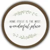 Wall Quotes & Signs-Kirkland's Home Home Is Wonderful Round Framed Plaque Brown
