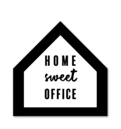 Wall Quotes & Signs-Kirkland's Home Home Sweet Office House Shaped Canvas Art Print Black/White