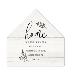 Wall Quotes & Signs-Kirkland's Home Home Where Family Gathers House Shaped Canvas White