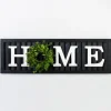 Wall Quotes & Signs-Kirkland's Home Home With Wreath Shutter Wall Plaque Black