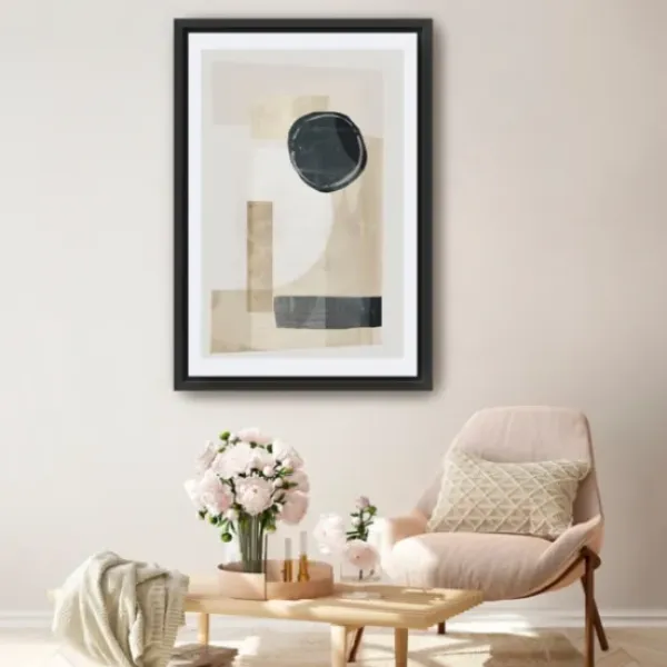 Framed Art-Kirkland's Home Hometown Glory Ii Framed Canvas At Print White/Tan/Black