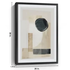 Framed Art-Kirkland's Home Hometown Glory Ii Framed Canvas At Print White/Tan/Black