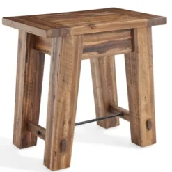 Accent & End Tables-Kirkland's Home Honey Acacia Rustic Accent Table Tan