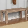 Benches & Ottomans-Kirkland's Home Honey Brushed Acacia Wood Rustic Bench Brown