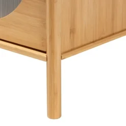 Nightstands-Kirkland's Home Honey Crescent Window 2-Drawer Nightstand Brown