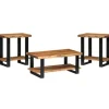 Coffee Tables-Kirkland's Home Honey Live Edge 3-Pc. Coffee And Accent Table Set Tan