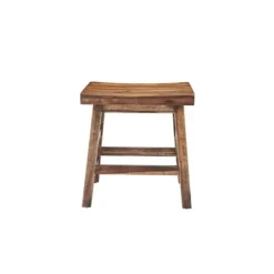 Benches & Ottomans-Kirkland's Home Honey Saddle Seat Wood Stool Brown