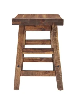 Benches & Ottomans-Kirkland's Home Honey Saddle Seat Wood Stool Brown