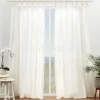 Curtains & Drapes-Kirkland's Home Honey Trellis Woven Single Curtain Panel, 84 In. White/Tan