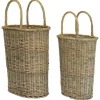 Baskets & Boxes-Kirkland's Home Honey Wicker Tall Oval Baskets, Set Of 2 Brown