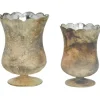 Vases-Kirkland's Home Honeycomb Asymmetrical Vase White