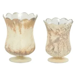 Vases-Kirkland's Home Honeycomb Asymmetrical Vase White