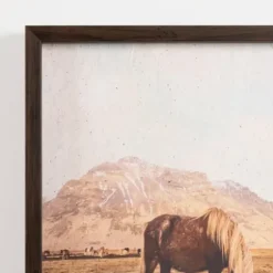 Framed Art-Kirkland's Home Horse On Range Framed Art Print Brown/Tan