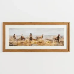 Framed Art-Kirkland's Home Horse Stampede Framed Art Print Brown/Gray