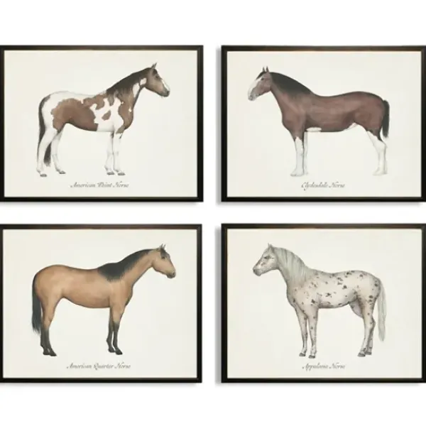 Framed Art-Kirkland's Home Horses Framed Art Prints, Set Of 4 White