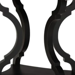 Accent & End Tables-Kirkland's Home Hourglass Wood Accent Table Black