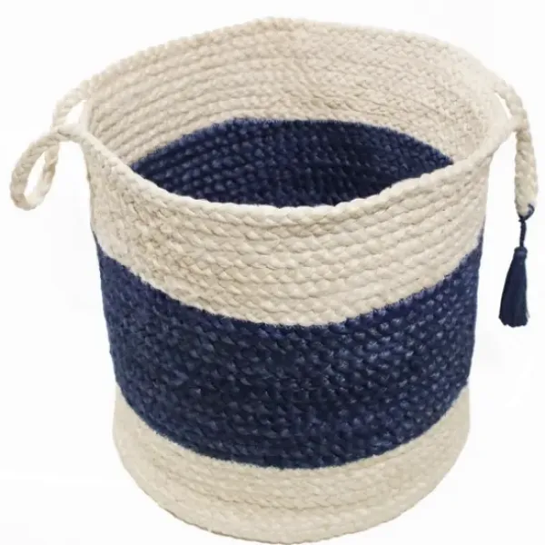 Baskets & Boxes-Kirkland's Home Hunter Paw Trellis Round Basket, 18 In. Green